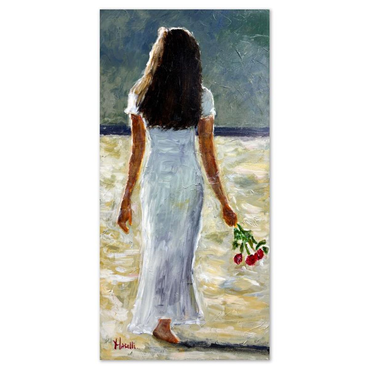 Michael Maselli, "Coastal Magic" Original Painting on Canvas, Hand Signed with Letter of Authenticity.
