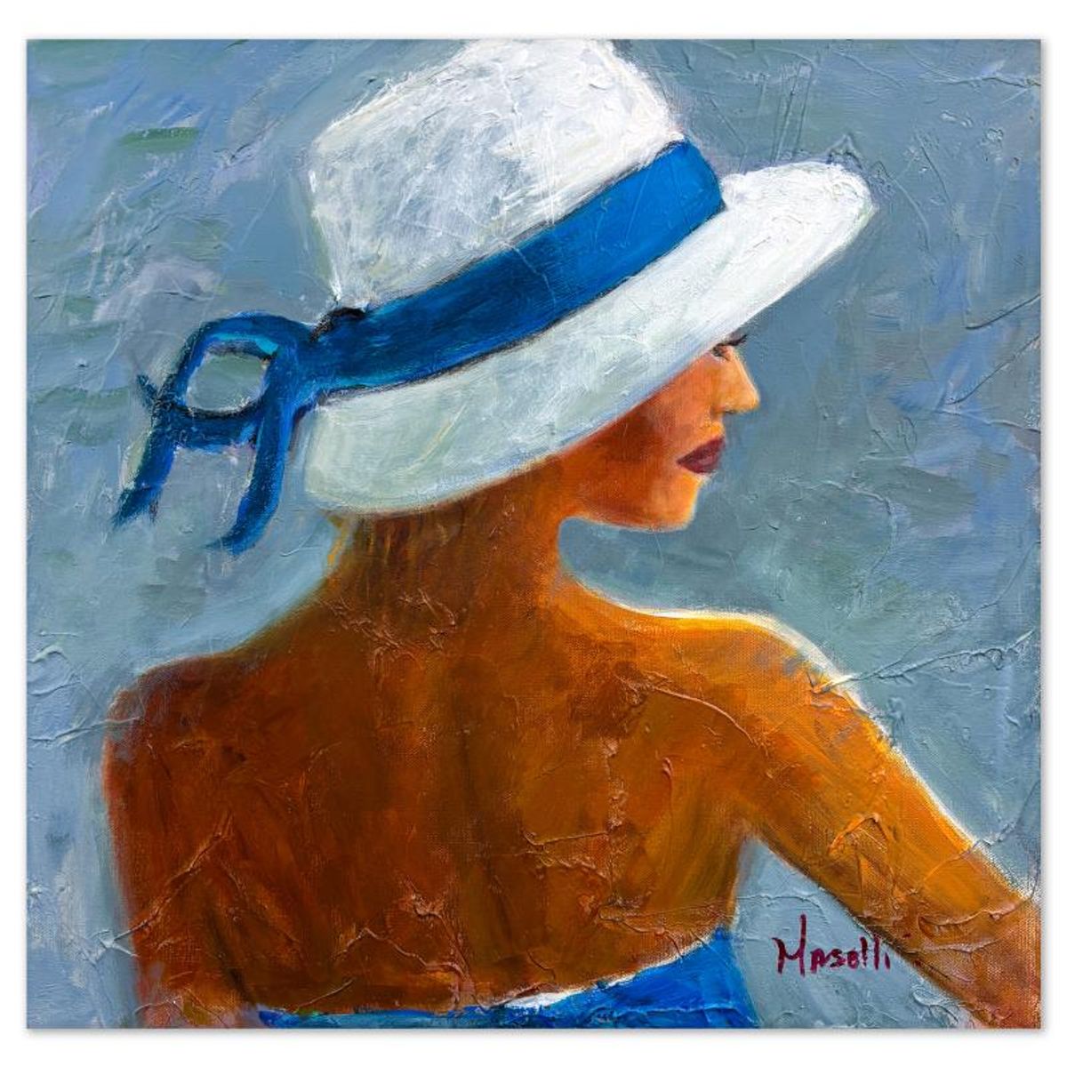 Michael Maselli, "Ready for Team Time" Original Painting on Canvas, Hand Signed with Letter of Authenticity.