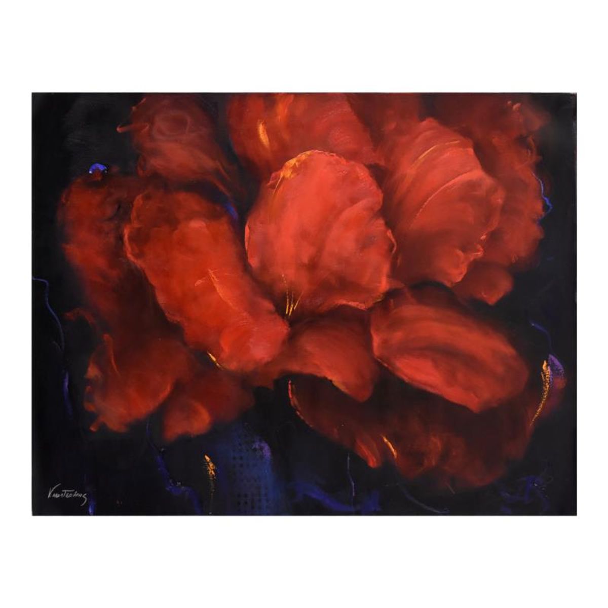 Victoria Montesinos, Original Oil Painting on Canvas (40" x 30"), Hand Signed with Letter of Authenticity.