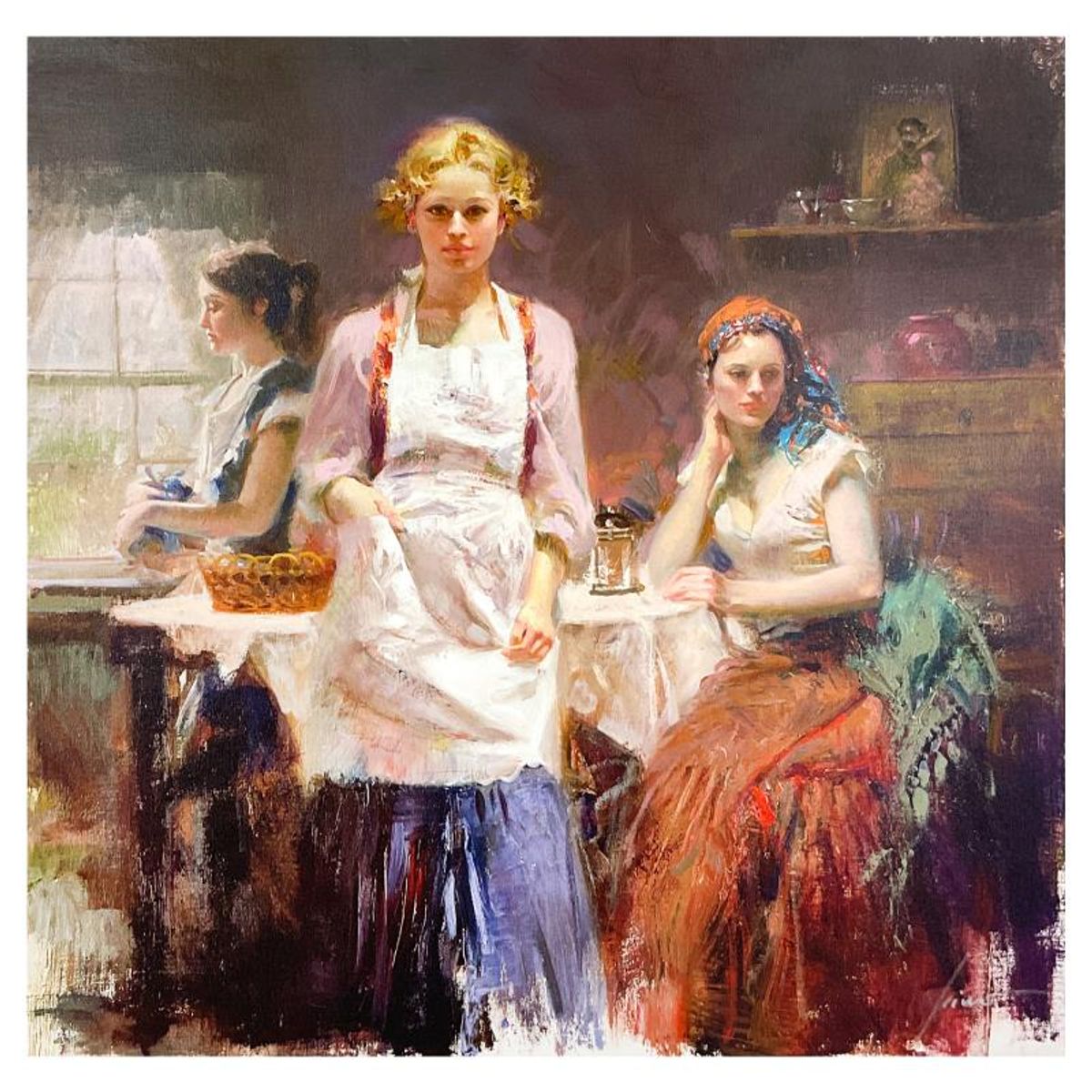 Pino (1939-2010), "Sunday Afternoon" Limited Edition on Canvas, Numbered 11/295 and Hand Signed with Certificate of Authenticity.