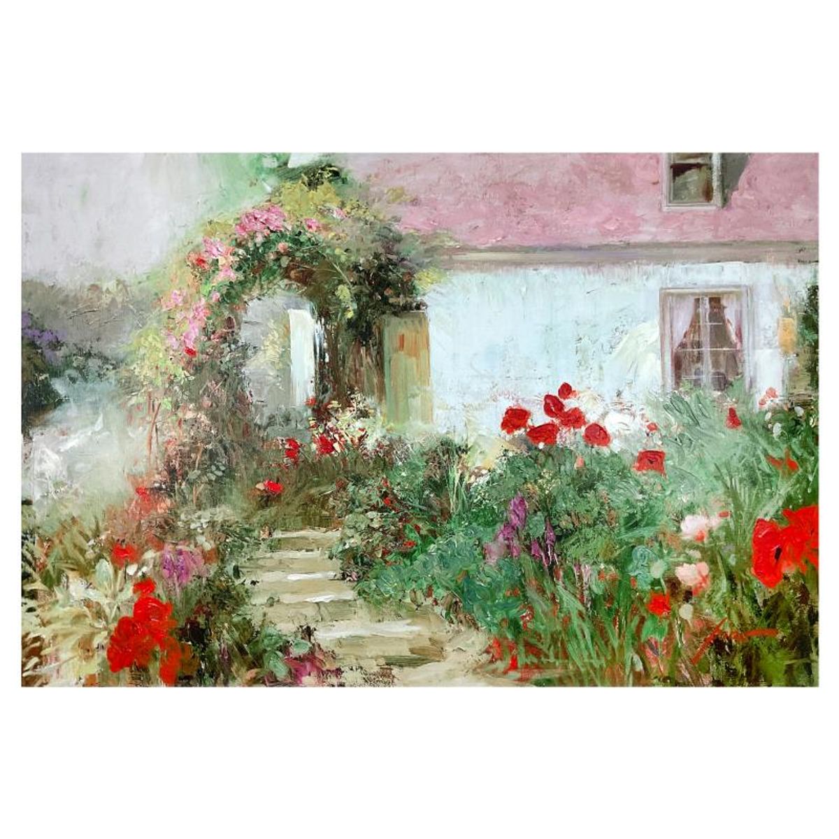 Pino (1939-2010), "Colorful Archway" Hand Embellished Limited Edition on Canvas, CP Numbered 20/35 and Hand Signed with Certificate of Authenticity.