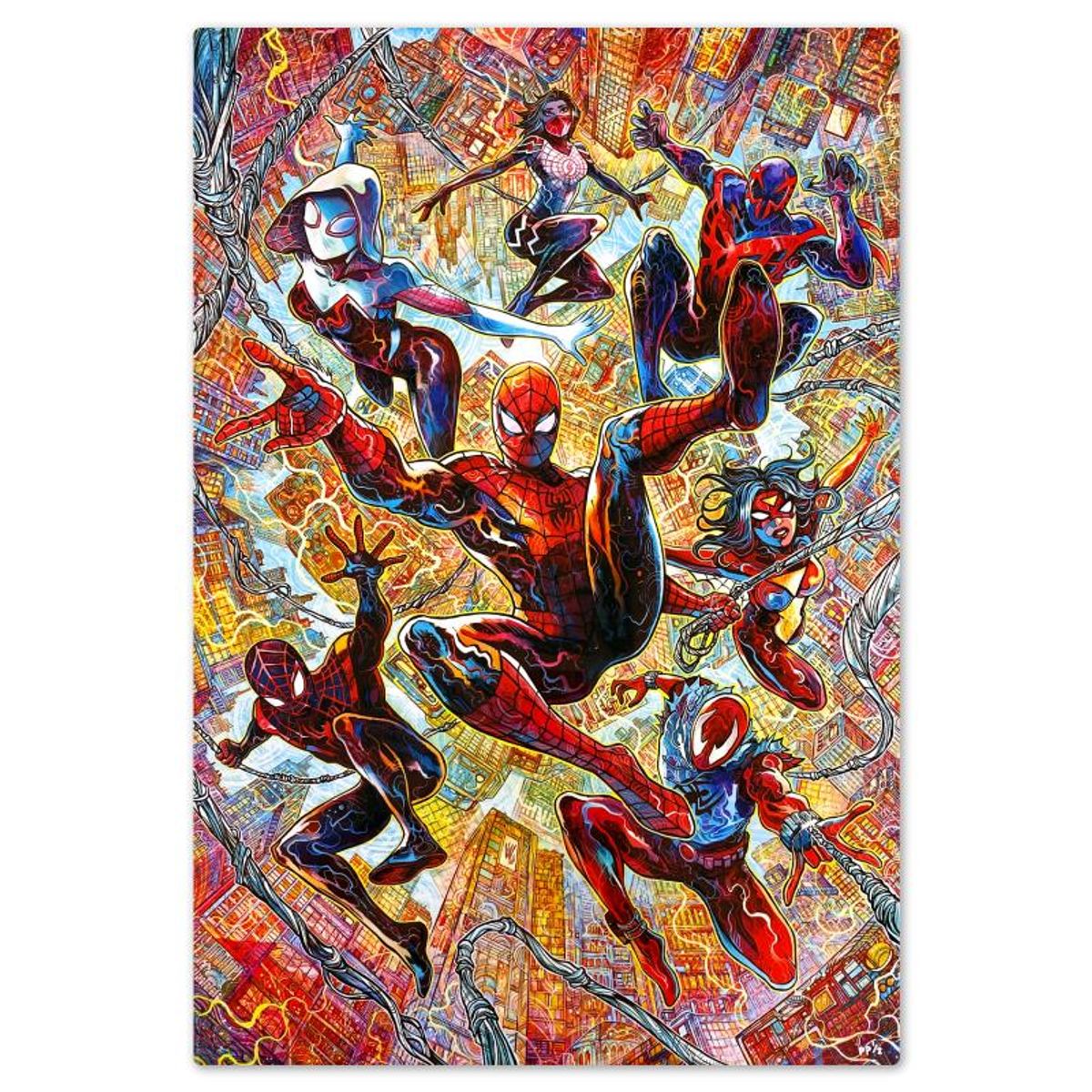 Marvel Comics & Vincenzo Riccardi, "Out of the Spider-Verse" Limited Edition on Aluminum, PP Numbered 1/2 and Signed with Letter of Authenticity.