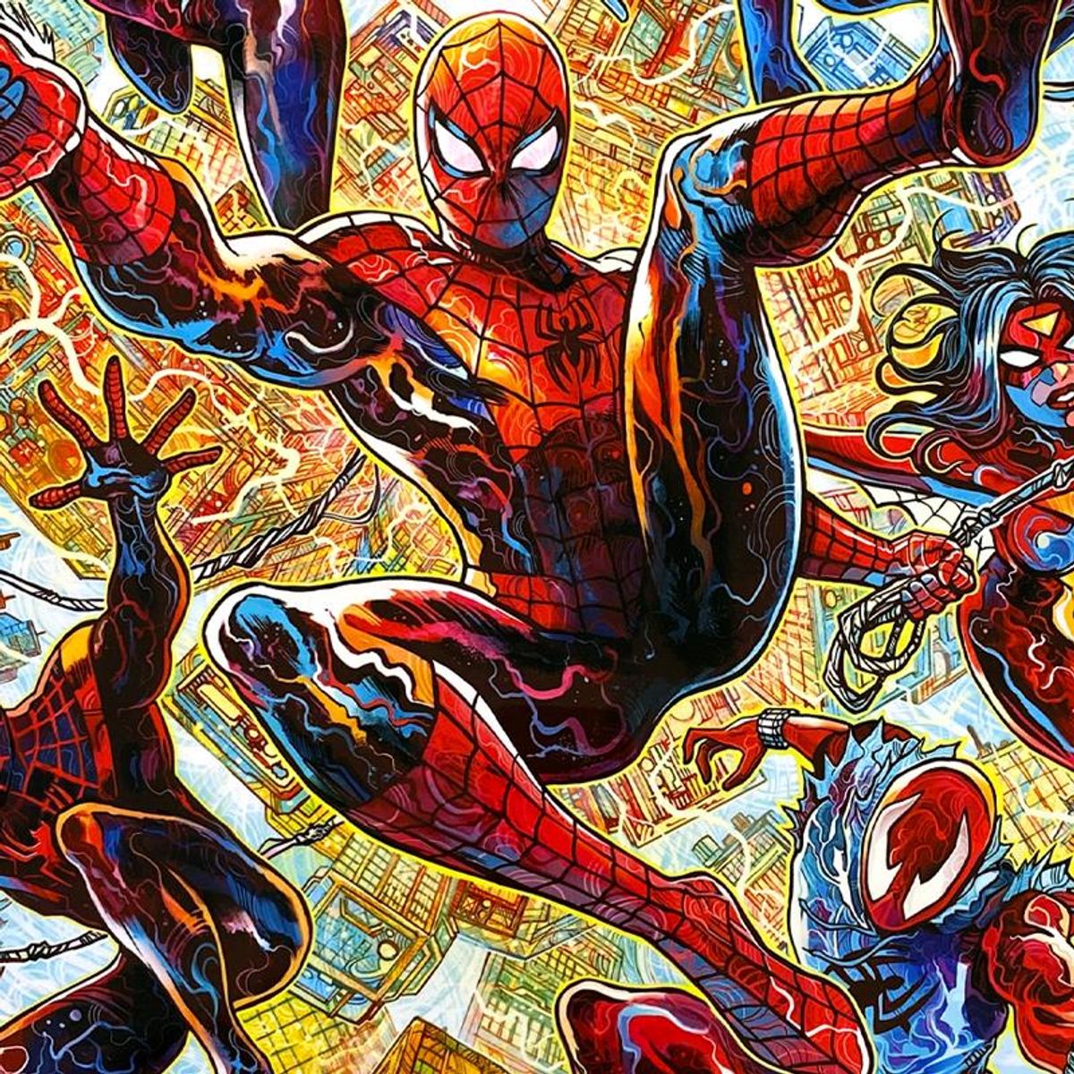 Marvel Comics & Vincenzo Riccardi, "Out of the Spider-Verse" Limited Edition on Aluminum, PP Numbered 1/2 and Signed with Letter of Authenticity.