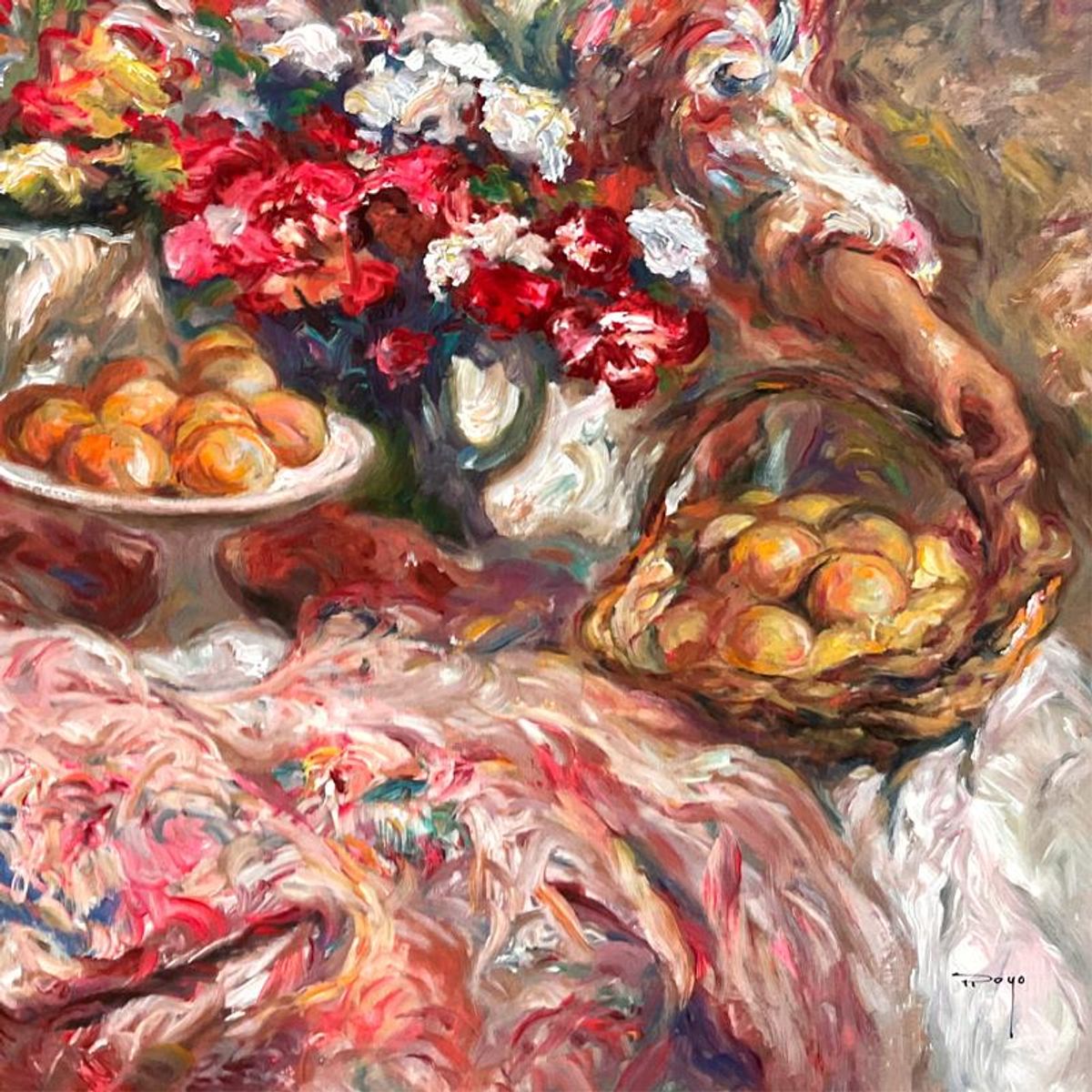 Royo, "Adorando La Mesa" Limited Edition Printer's Proof on Clay-Board (29" x 36"), Numbered 2/3 and Hand Signed with Letter of Authenticity.