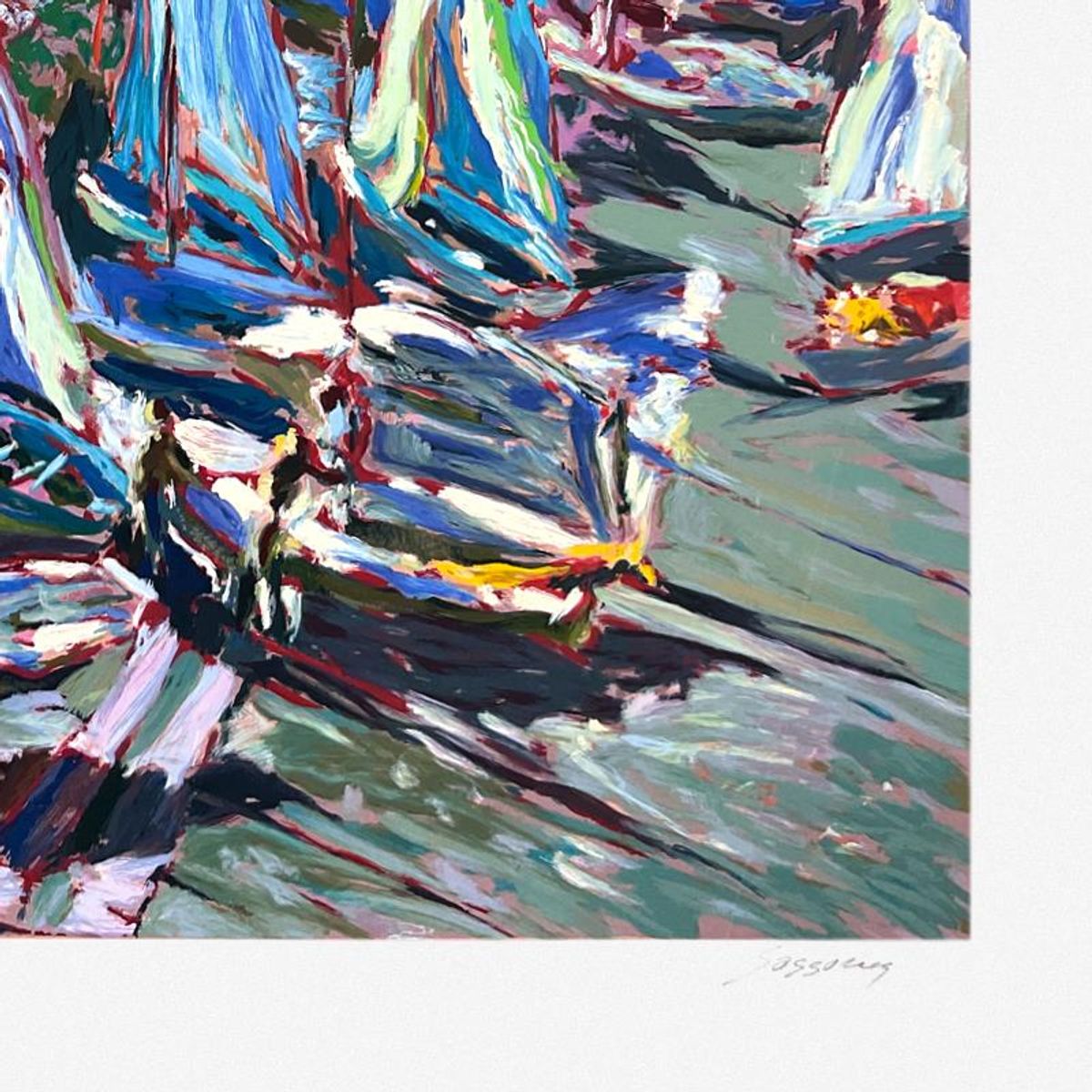 Marco Sassone, "Vele a Portofino" Limited Edition Printers Proof, Numbered 3/5 and Hand Signed with Letter of Authenticity