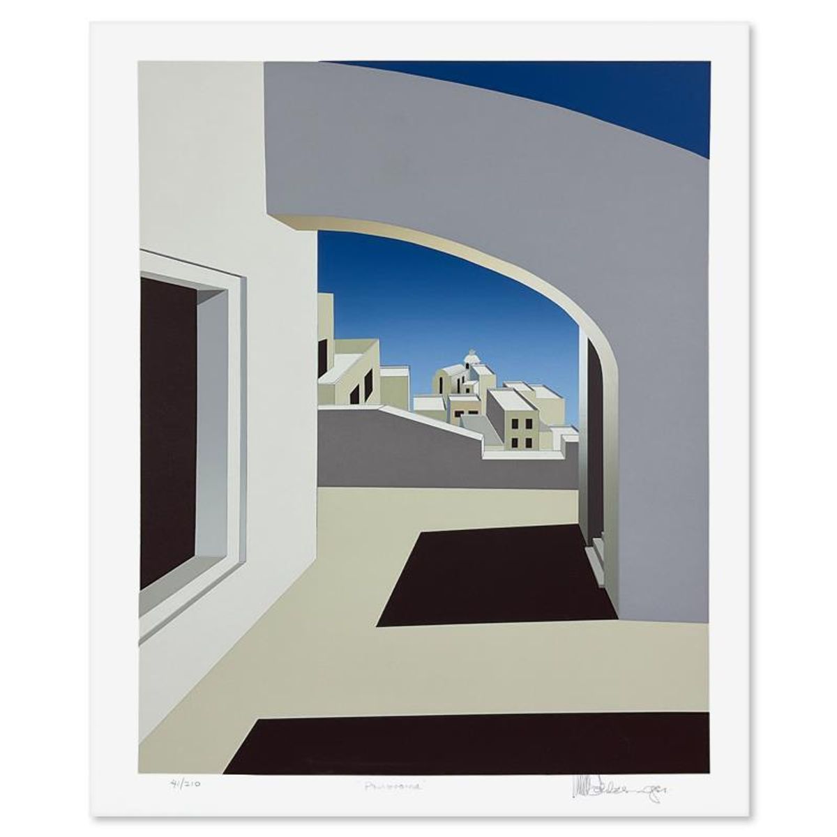 William Schlesinger (1915-2011), "Panorama" Limited Edition Serigraph, Numbered 41/210 and Hand Signed with Letter of Authenticity (Disclaimer)
