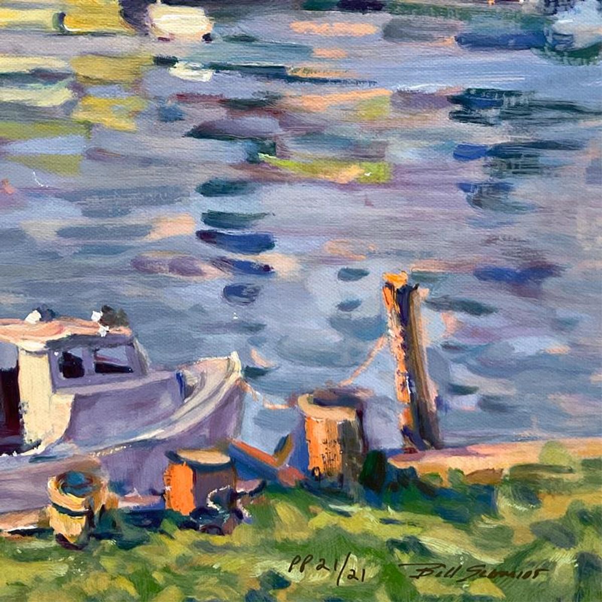 Bill Schmidt, "Mariners Cove" Limited Edition Publisher's Proof on Canvas, Numbered 21/21 and Hand Signed with Letter of Authenticity.