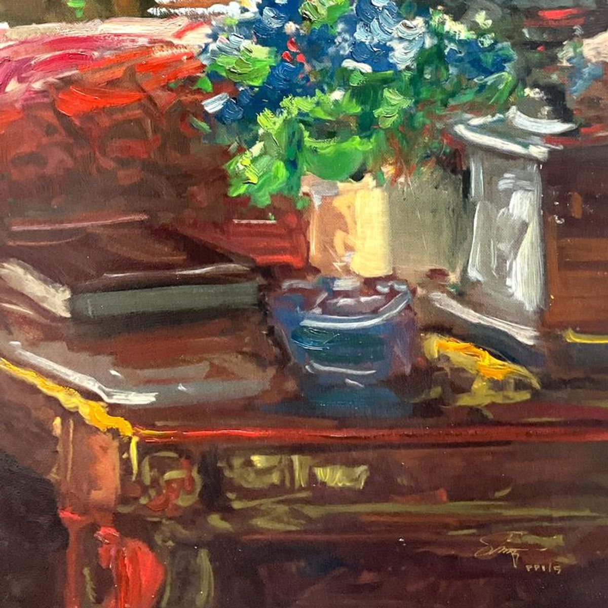 Stephen Shortridge, "Day Room" Hand Embellished Limited Edition Publisher's Proof on Canvas (36" x 48"), Numbered 1/5 and Hand Signed with Letter of Authenticity.