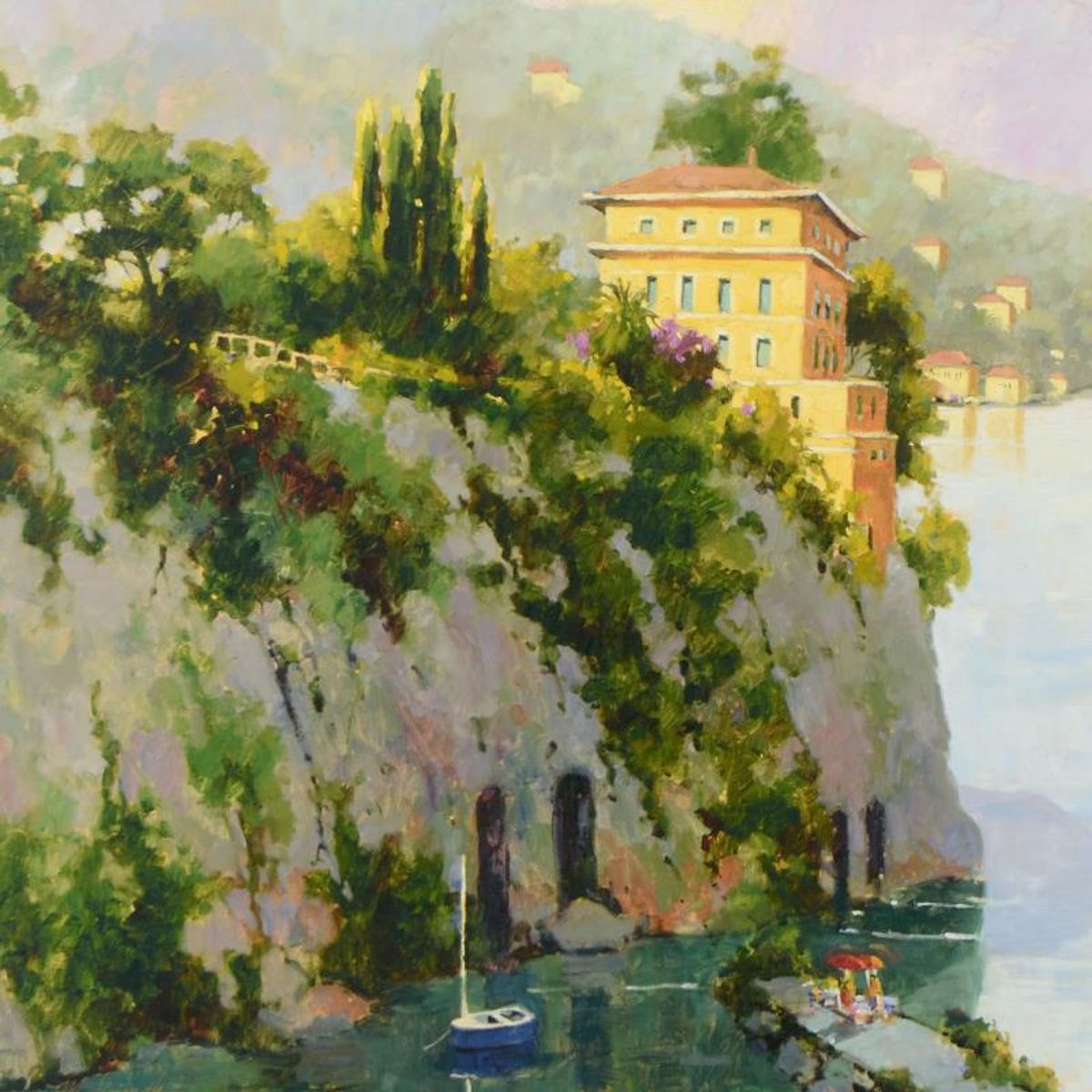 Marilyn Simandle, "Amalfi" Limited Edition on Canvas, Numbered and Hand Signed with Letter of Authenticity.