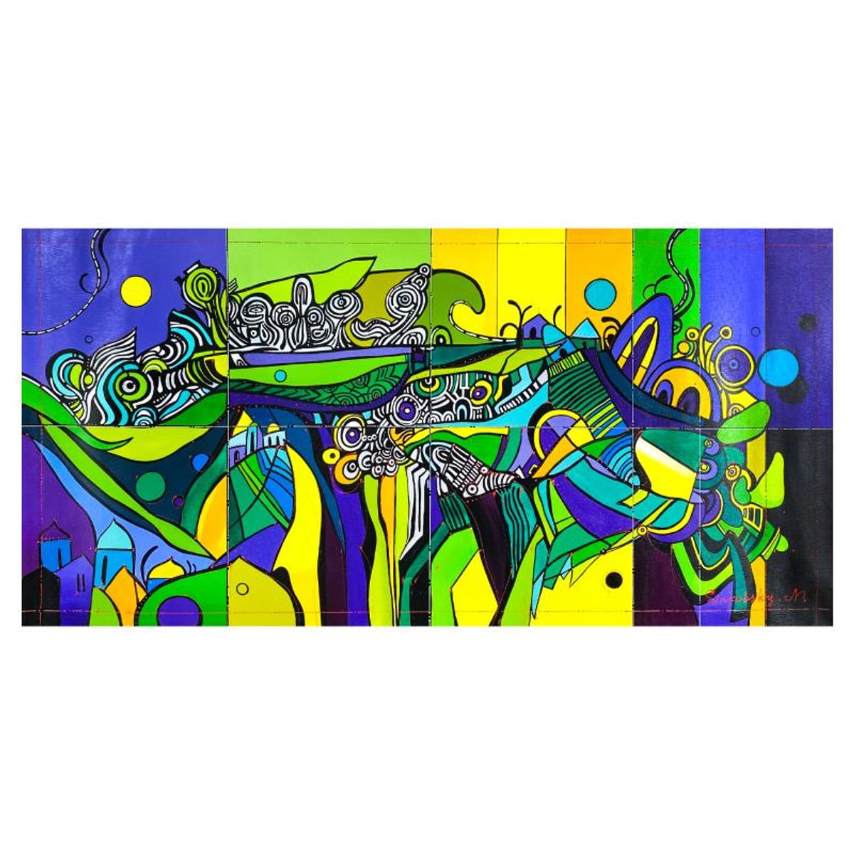Natalia Sinkovsky, Original Acrylic Painting on Canvas, Hand Signed with Letter of Authenticity