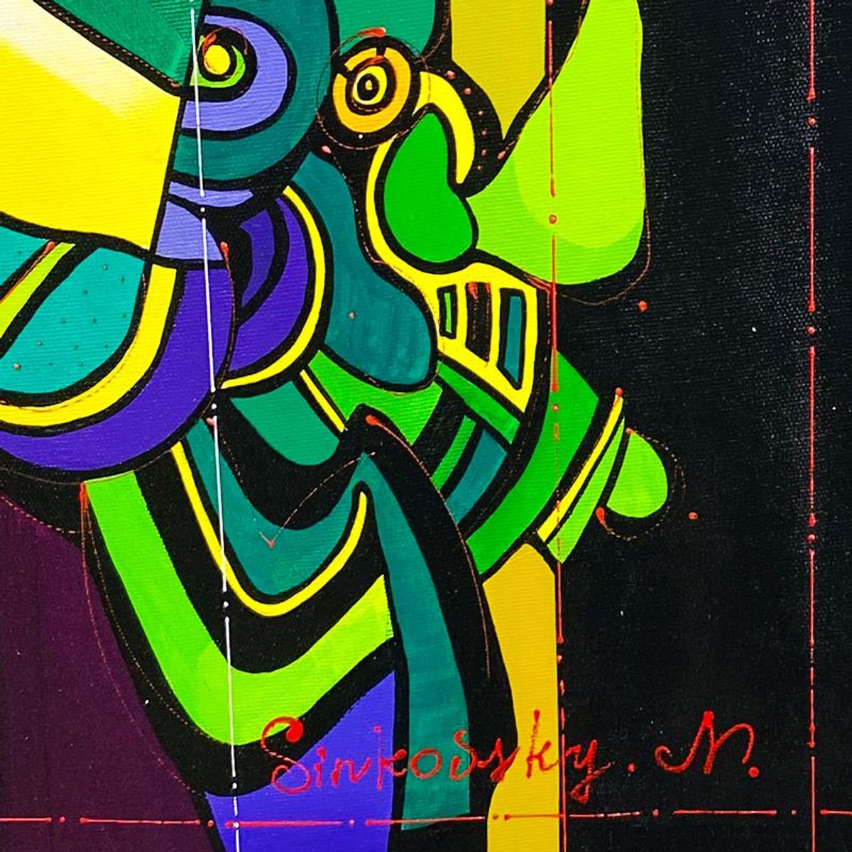 Natalia Sinkovsky, Original Acrylic Painting on Canvas, Hand Signed with Letter of Authenticity