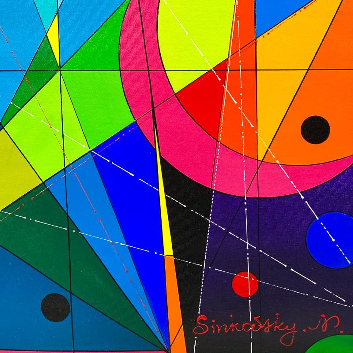 Natalia Sinkovsky, Original Acrylic Painting on Canvas, Hand Signed with Letter of Authenticity