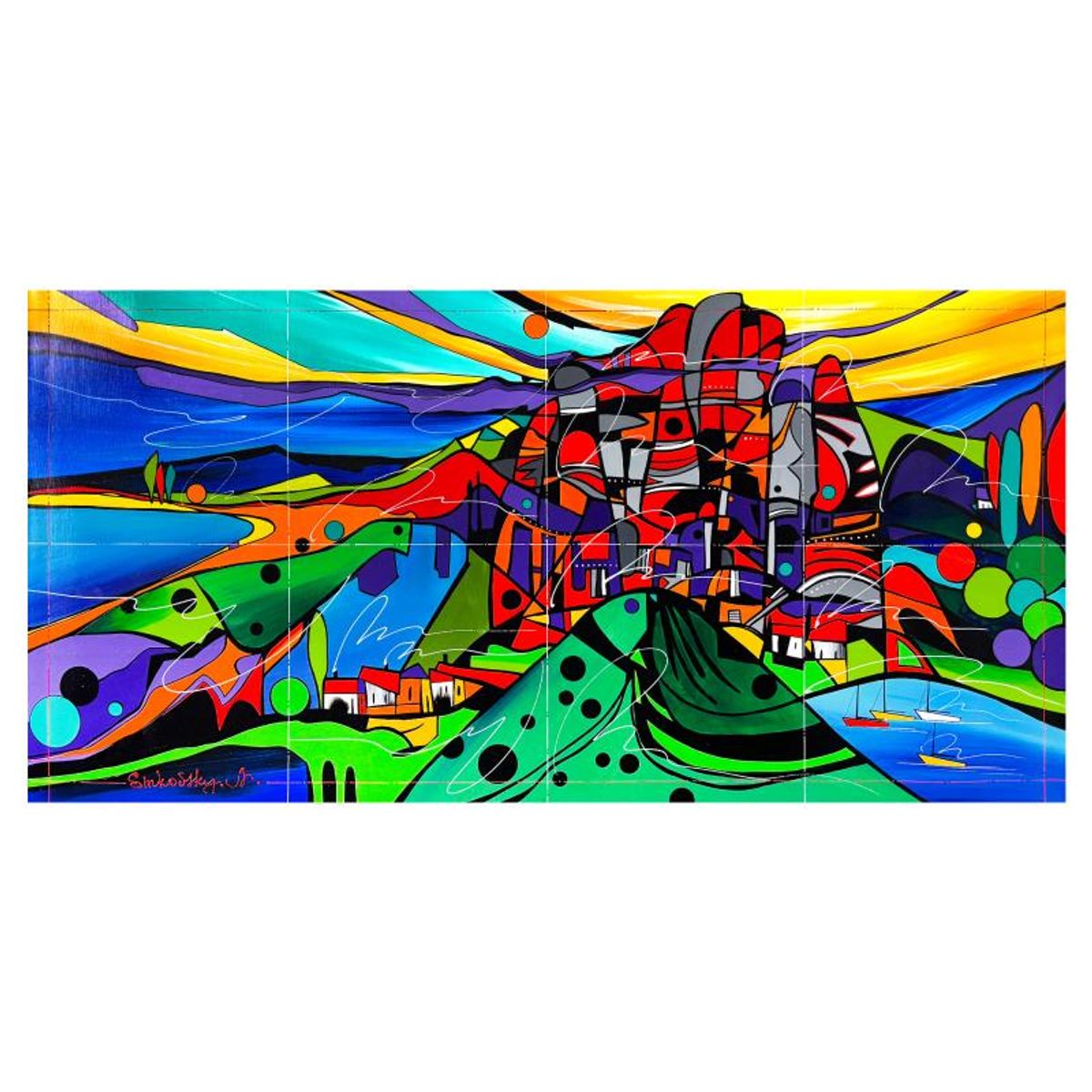Natalia Sinkovsky, Original Acrylic Painting on Canvas, Hand Signed with Letter of Authenticity.
