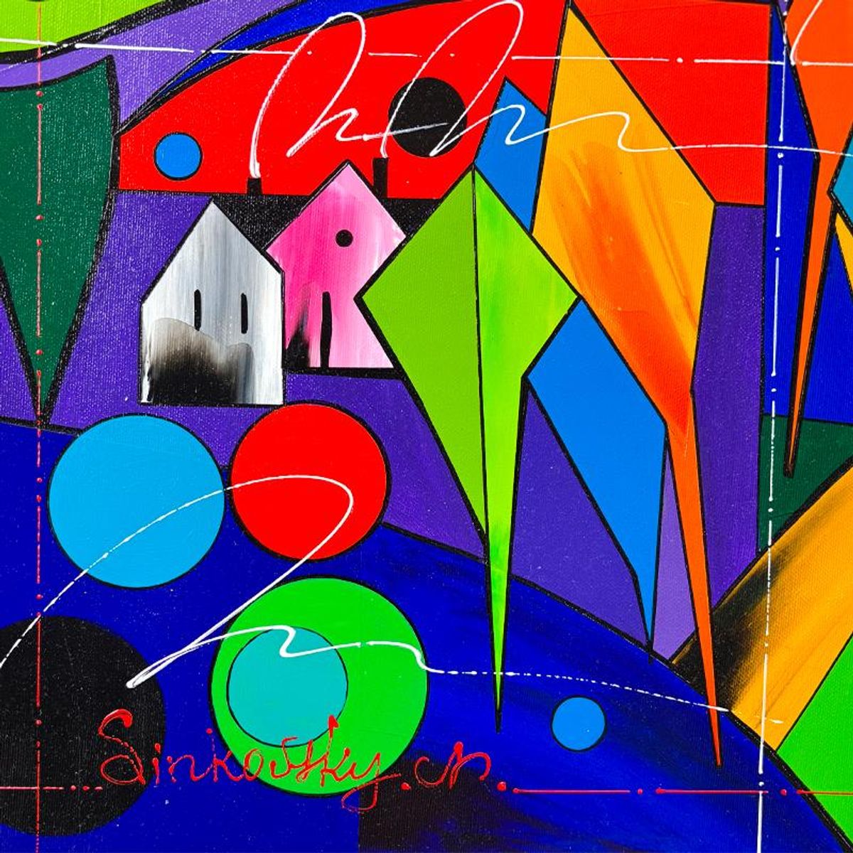 Natalia Sinkovsky, Original Acrylic Painting on Canvas, Hand Signed with Letter of Authenticity.