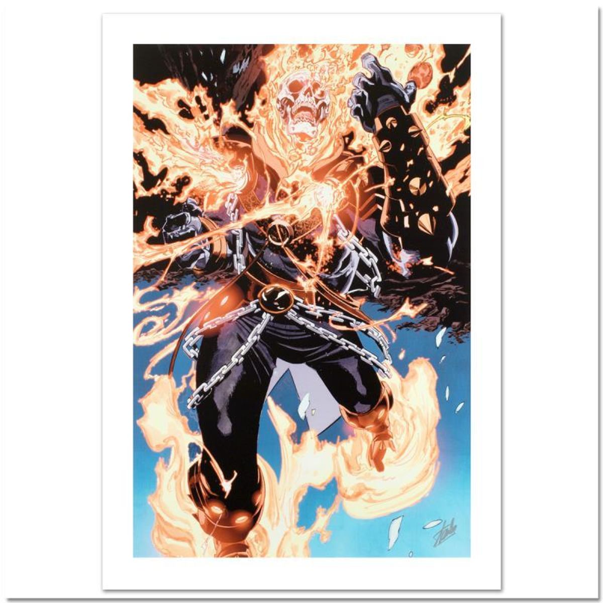 Stan Lee Signed, Marvel Comics "Ghost Rider #28" Limited Edition Canvas, Numbered 5/99 with Certificate of Authenticity.