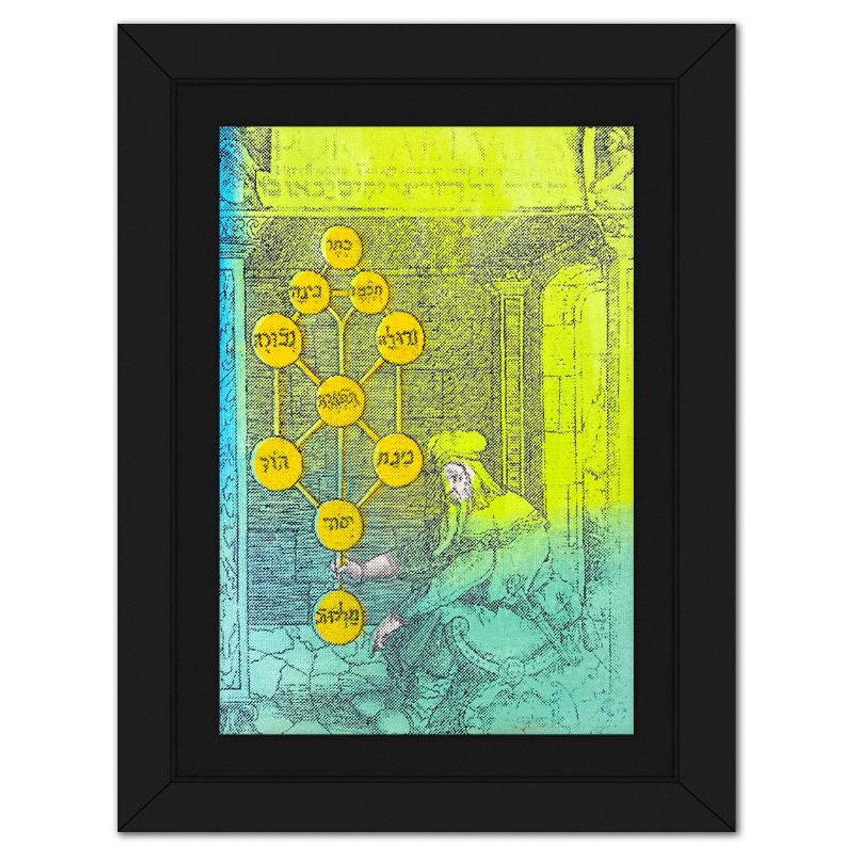 Steve Kaufman (1960-2010), "Kabbalah" Framed Hand Embellished Limited Edition Silscreen, Numbered 24/50 Inverso and Hand Signed with Letter of Authenticity