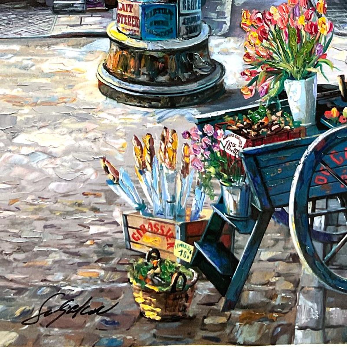 Vadik Suljakov, "Passage Le Julien" Hand Embellished Limited Edition Publisher's Proof on Canvas, Numbered Inverso 1/5 and Hand Signed with Letter of Authenticity.