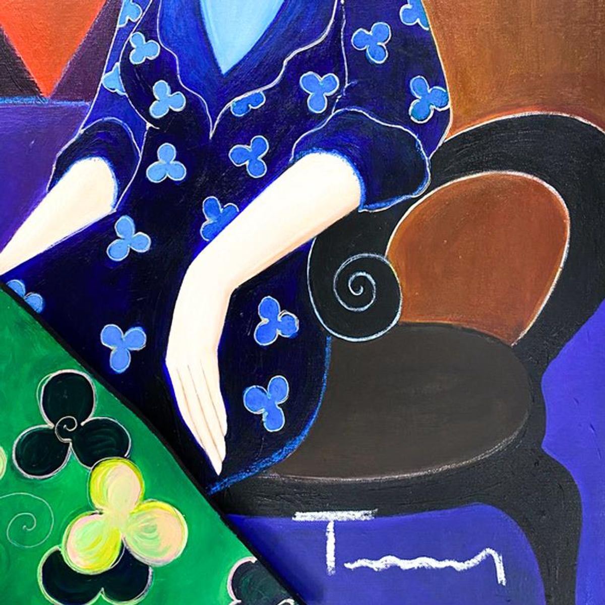 Itzchak Tarkay (1935-2012), One-of-a-Kind 3-Dimensional Mixed Media Over Paint on Wood, Hand Signed with Letter of Authenticity