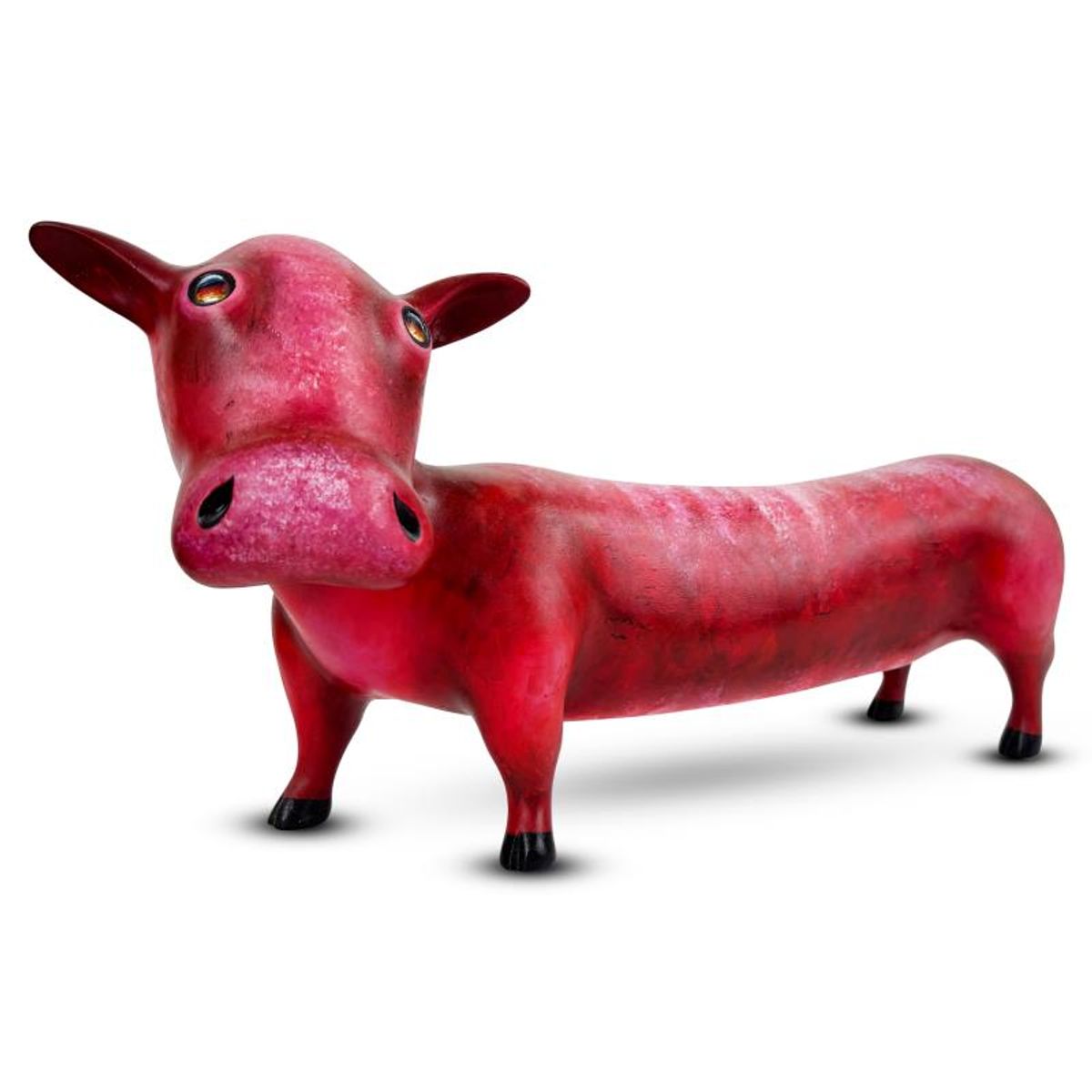 Wang, "Moo Over" Limited Edition Resin Sculpture, Numbered 26/99 and Hand Signed with Letter of Authenticity.