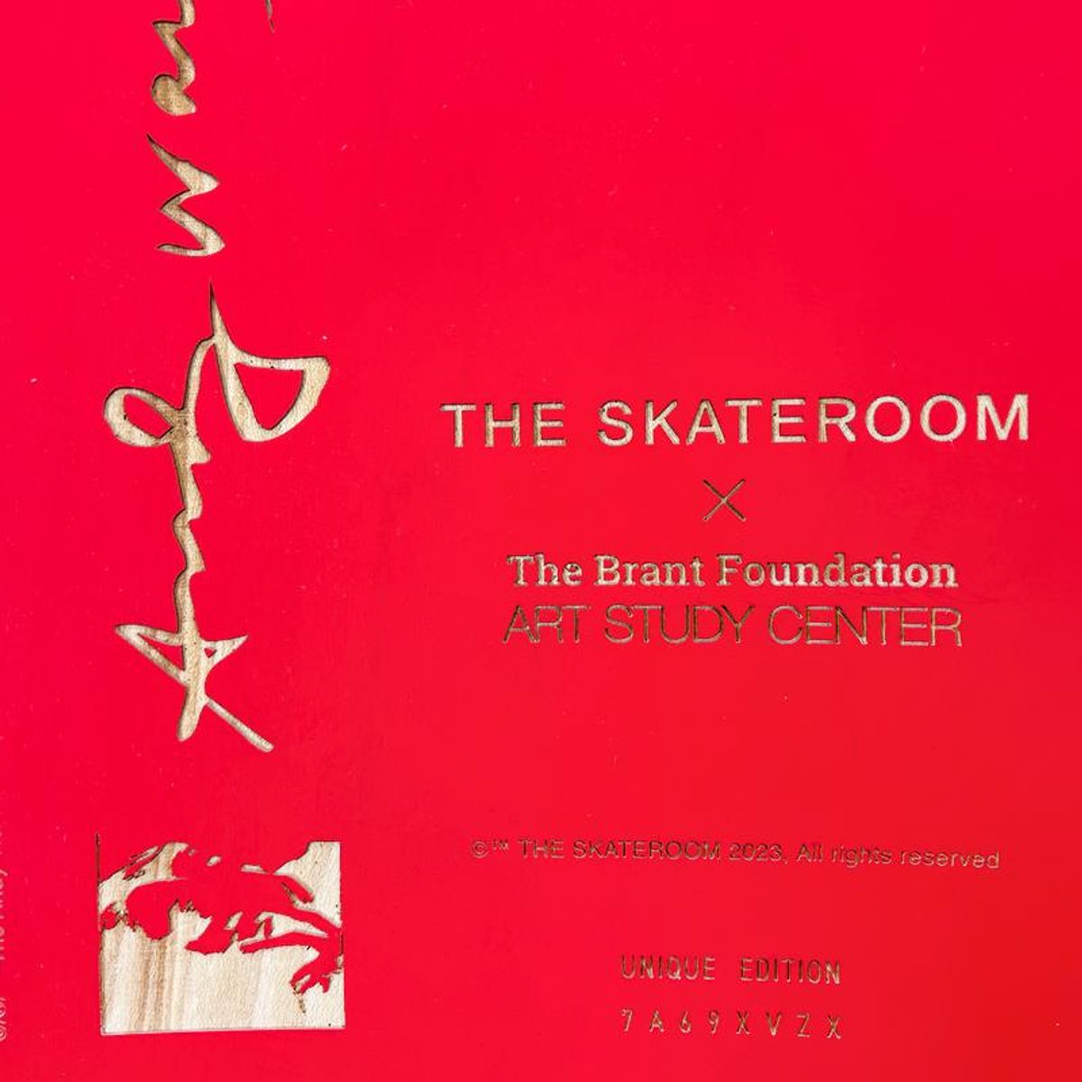 Andy Warhol (1928-1987), "Self-Portrait (Red)" Framed One-of-a-Kind Unique Edition Skateboard, Signed Inverso with Certificate of Authenticity.