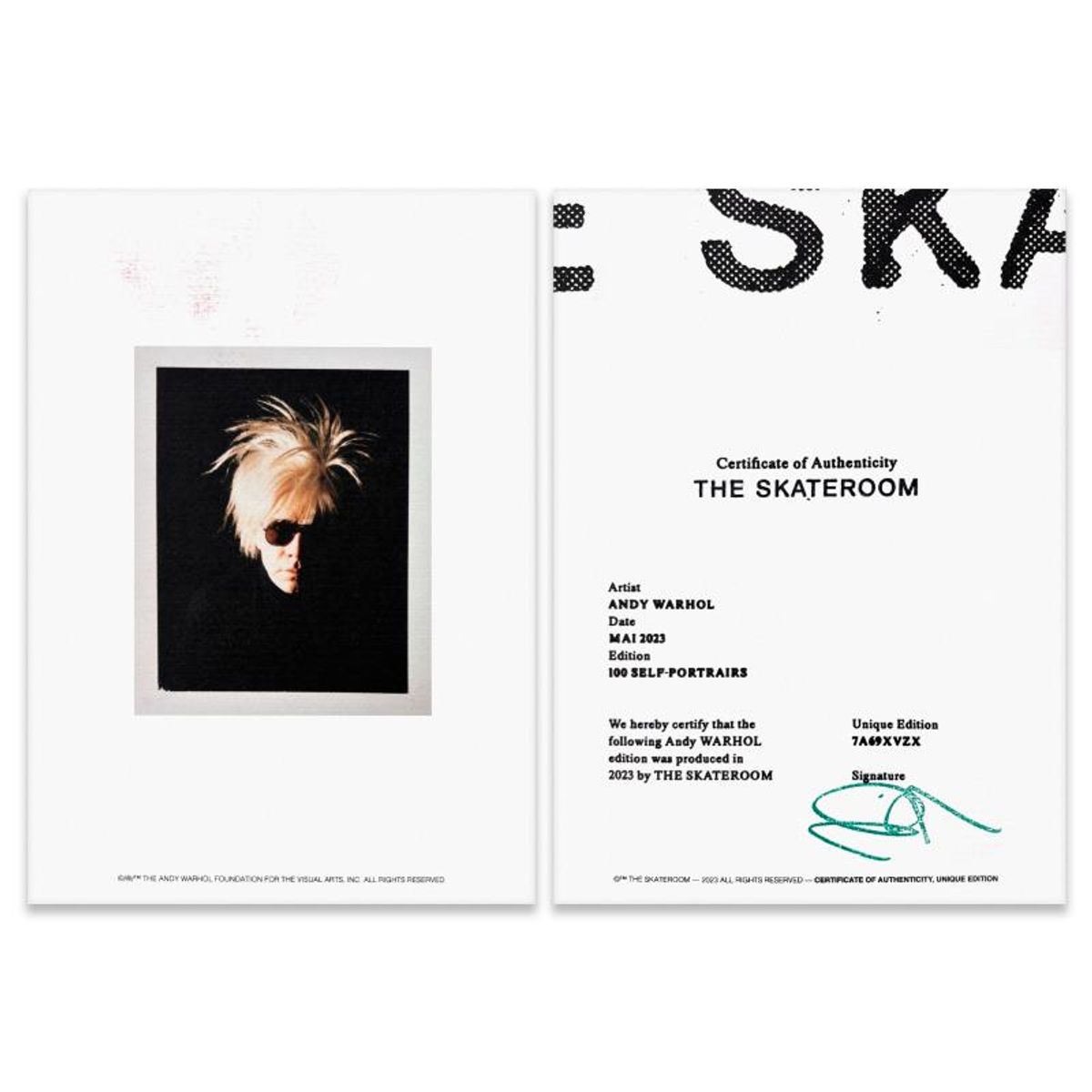 Andy Warhol (1928-1987), "Self-Portrait (Red)" Framed One-of-a-Kind Unique Edition Skateboard, Signed Inverso with Certificate of Authenticity.