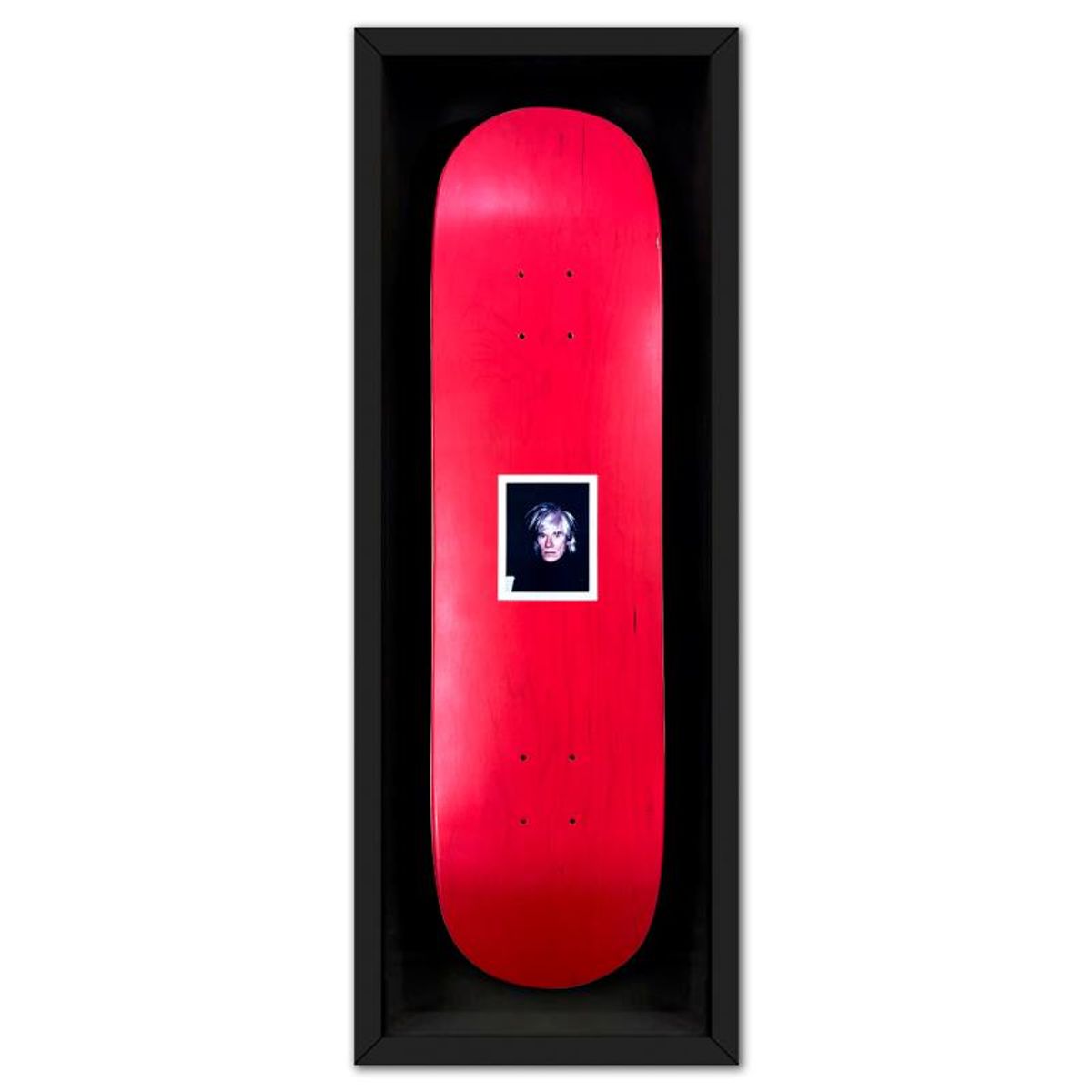 Andy Warhol (1928-1987), "Self-Portrait (Red)" Framed One-of-a-Kind Unique Edition Skateboard, Signed Inverso with Letter of Authenticity.