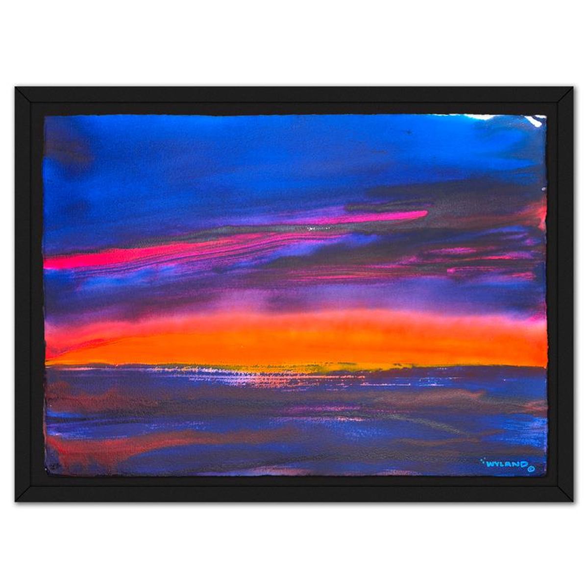 Wyland, Framed Original Watercolor Painting, Hand Signed with Letter of Authenticity.