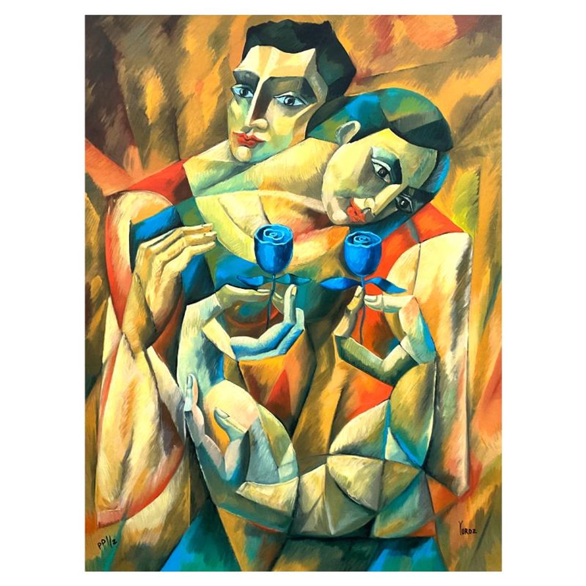 Yuroz, "The Preservation of Love" Limited Edition Printer's Proof Serigraph on Canvas, Numbered 1/2 and Hand Signed with Letter of Authenticity.