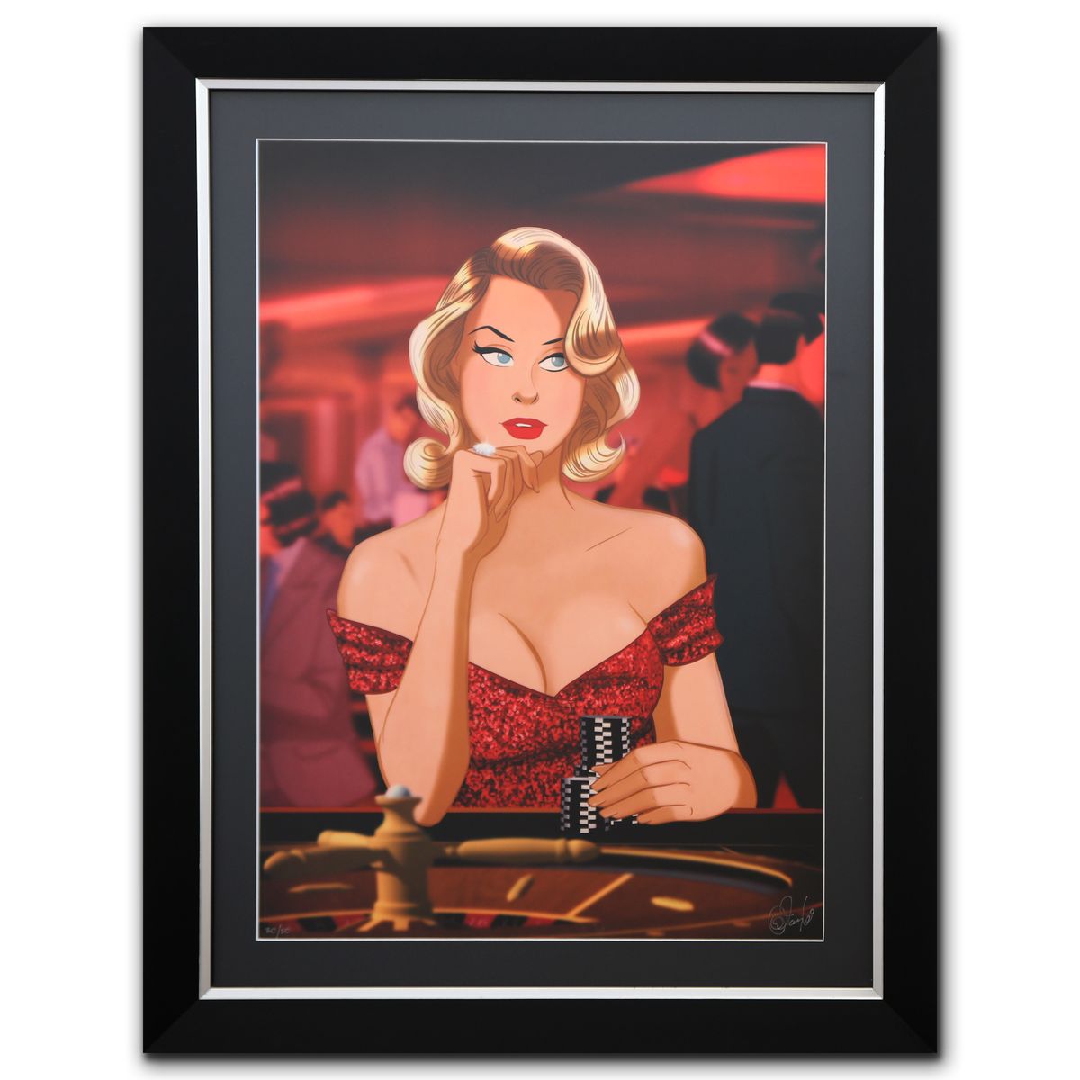 Des Taylor- Chromatic pigment ink on PhotoRag fine art paper "Remy's Roulette"