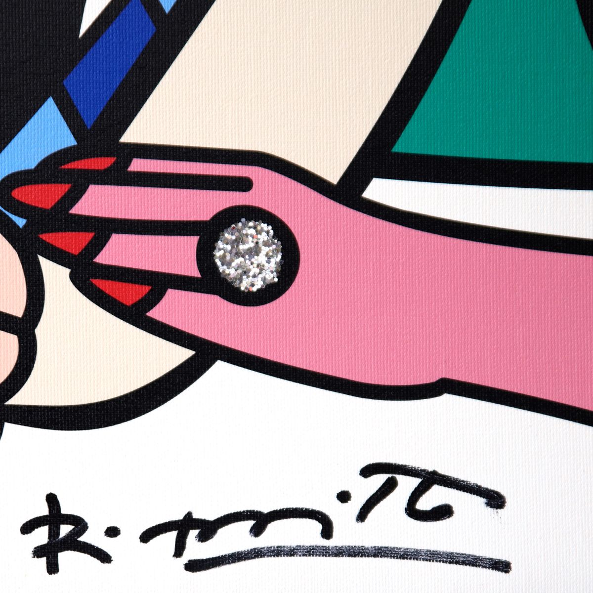 Romero Britto- Giclee on canvas "Full Moon"