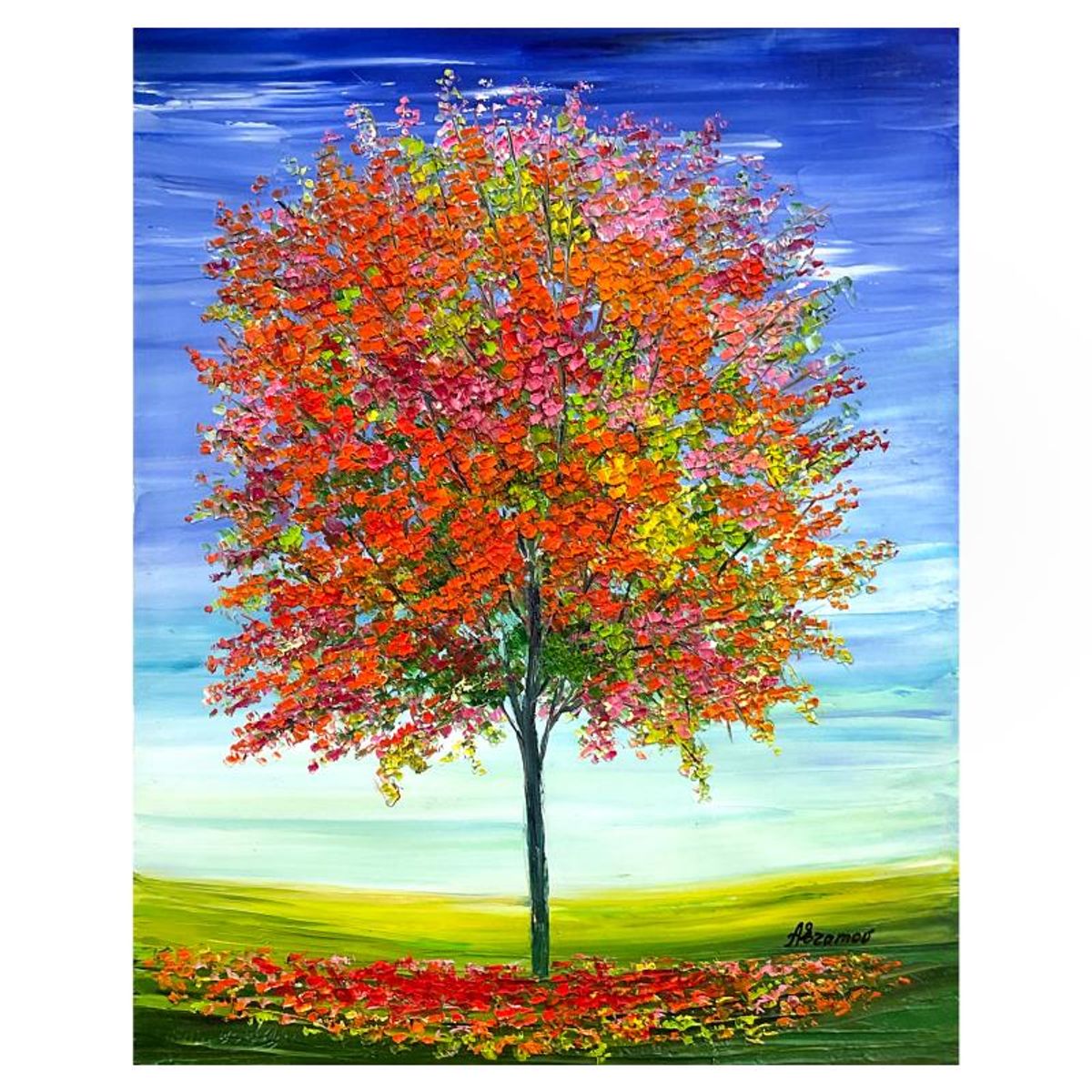 Sabina Abramov, Original Painting on Canvas, Hand Signed with Letter of Authenticity.