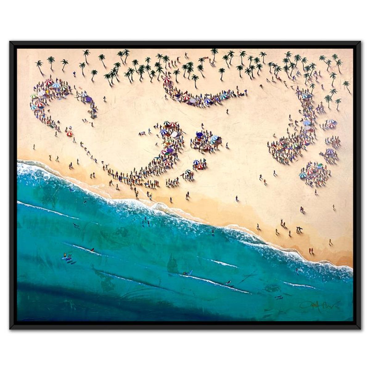 Craig Alan, "Populus: Hot Feet" Framed Limited Edition on Canvas, Numbered and Hand Signed with Letter of Authenticity.