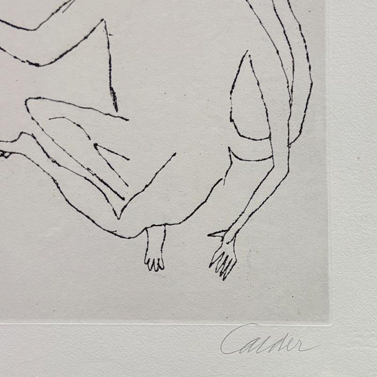 Alexander Calder (1898-1976), Framed Etching, Hand Signed from the "Santa Claus" Portfolio with Letter of Authenticity.