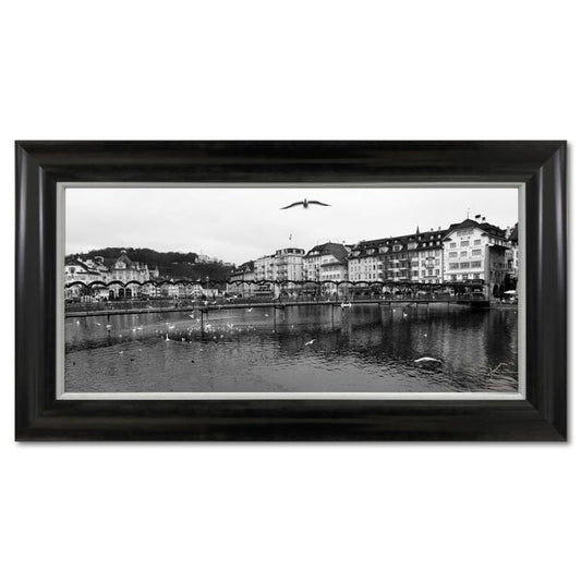 Misha Aronov, "Swiss Dream" Framed Limited Edition on Canvas, Numbered 2/25 and Hand Signed with Letter of Authenticity.