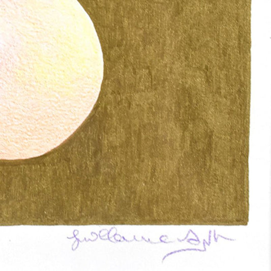 Guillaume Azoulay, "Etude GDMO" Framed Original Hand Colored Drawing with Hand Laid Gold Leaf, Hand Signed with Letter of Authenticity