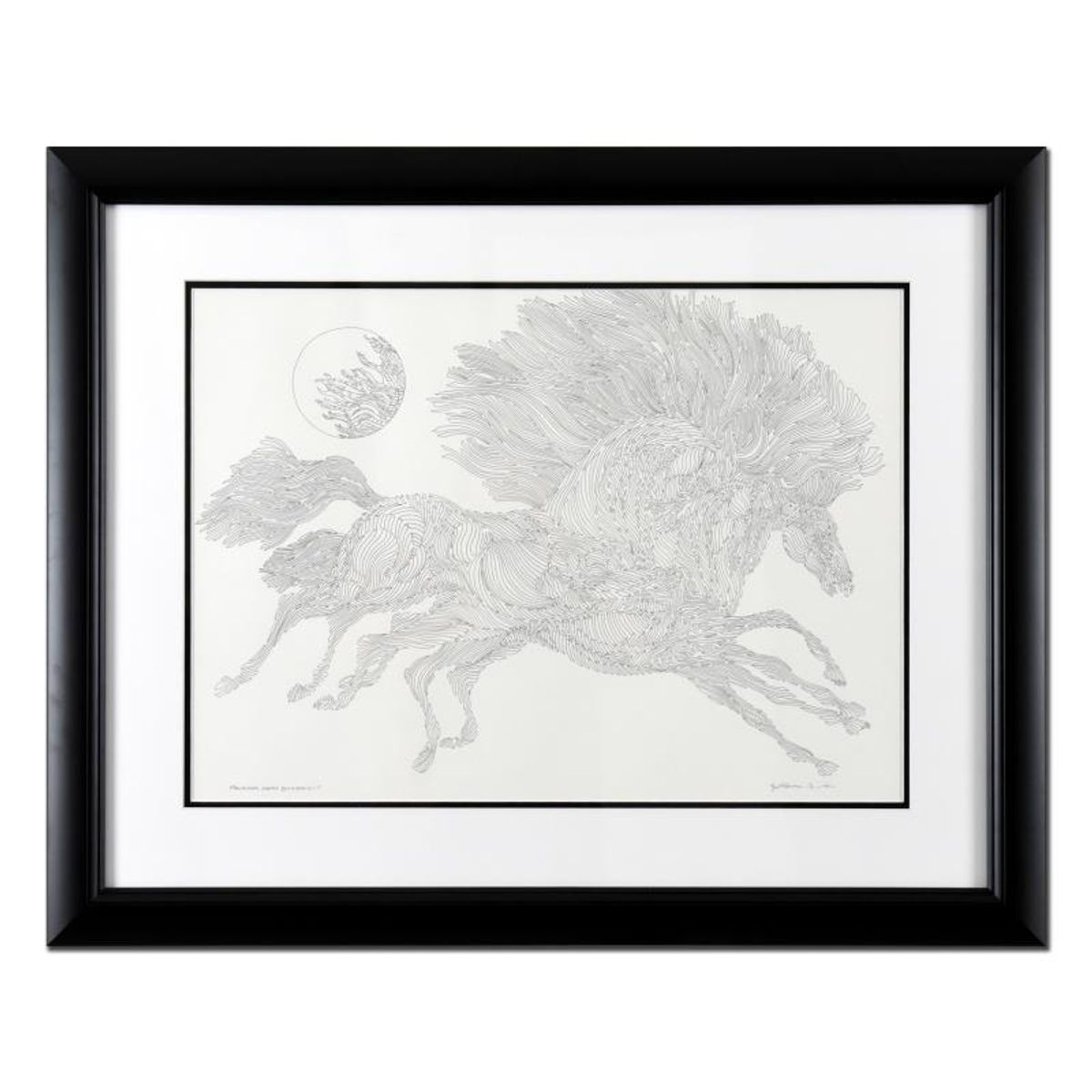 Guillaume Azoulay, "Preliminary Sketch BDCA" Framed Original Drawing, Hand Signed with Letter of Authenticity.