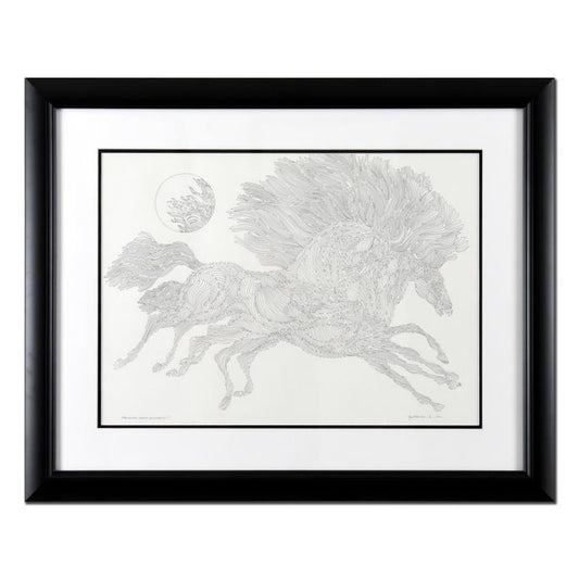 Guillaume Azoulay, "Preliminary Sketch BDCA" Framed Original Drawing, Hand Signed with Letter of Authenticity.