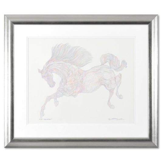 Guillaume Azoulay, "Etude MMZX" Framed Original Drawing, Hand Signed with Letter of Authenticity.