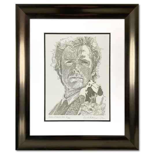 Guillaume Azoulay, "Clint Eastwood- Epreuve D'imprimerie" Framed Limited Edition Etching, Numbered II/III and Hand Signed with Letter of Authenticity.