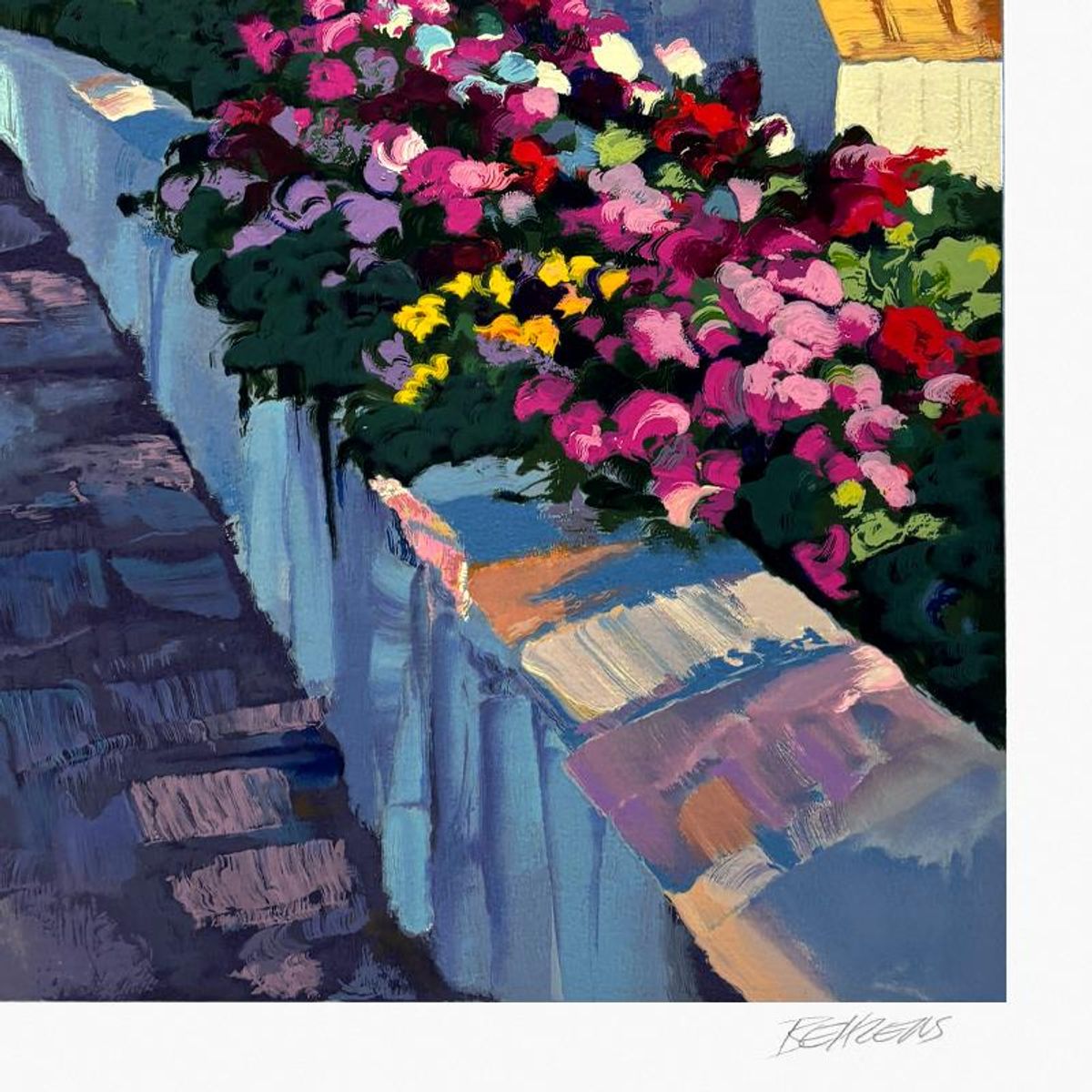 Howard Behrens (1933-2014), "Mijas" Limited Edition Serigraph, Numbered and Hand Signed with Certificate of Authenticity.
