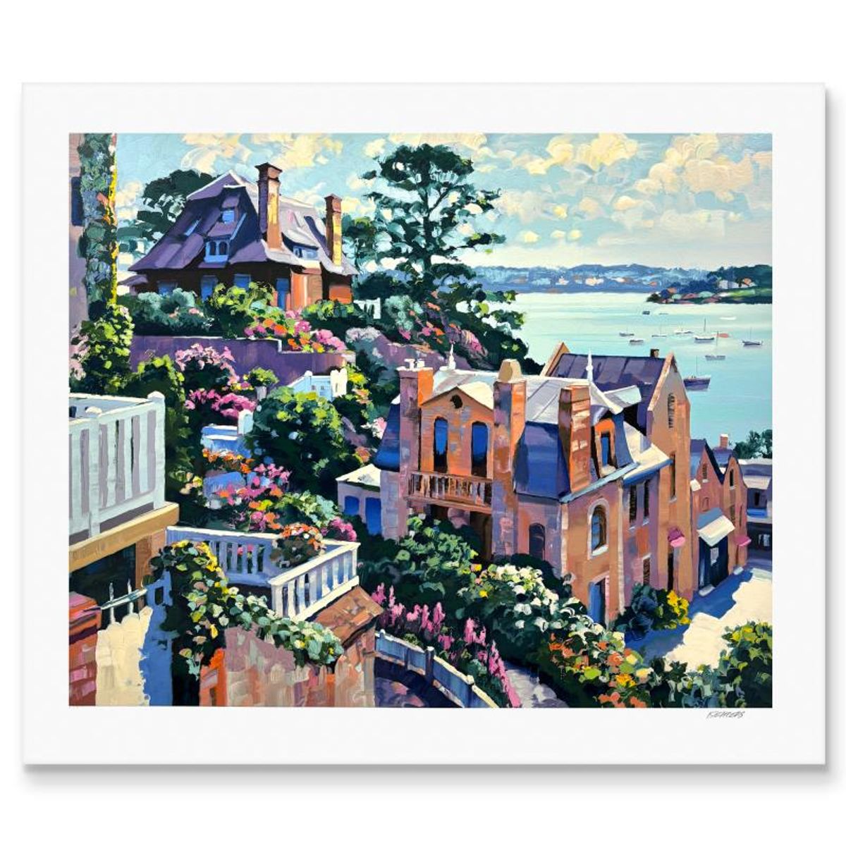 Howard Behrens (1933-2014), "Dinard" Limited Edition Serigraph, Numbered and Hand Signed with Certificate of Authenticity.