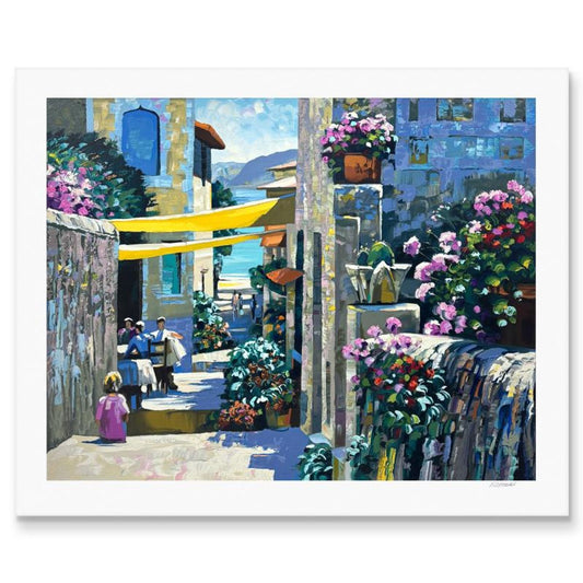 Howard Behrens (1933-2014), "Seaside" Limited Edition Serigraph on Canvas, Numbered and Hand Signed with Certificate of Authenticity.