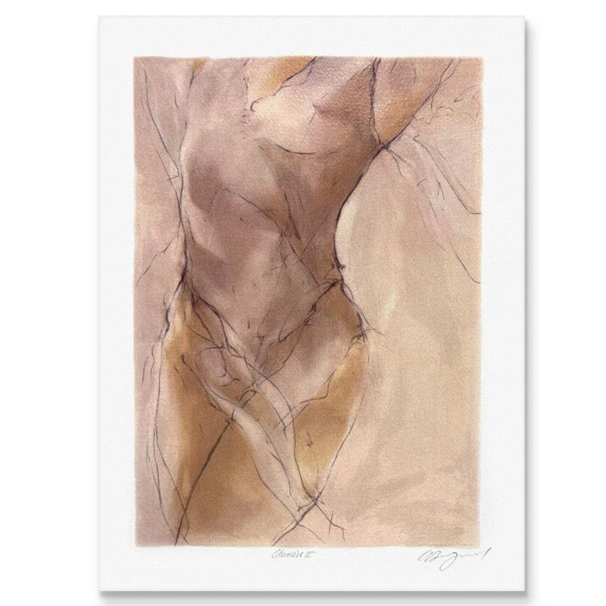 Gary Benfield, "Chemise 2" Limited Edition Serigraph, Numbered and Hand Signed with Certificate of Authenticity.