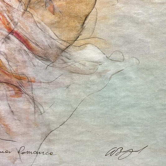 Gary Benfield, "Summer Romance" Limited Edition Serigraph on Canvas, Numbered 7/150 and Hand Signed with Certificate of Authenticity.