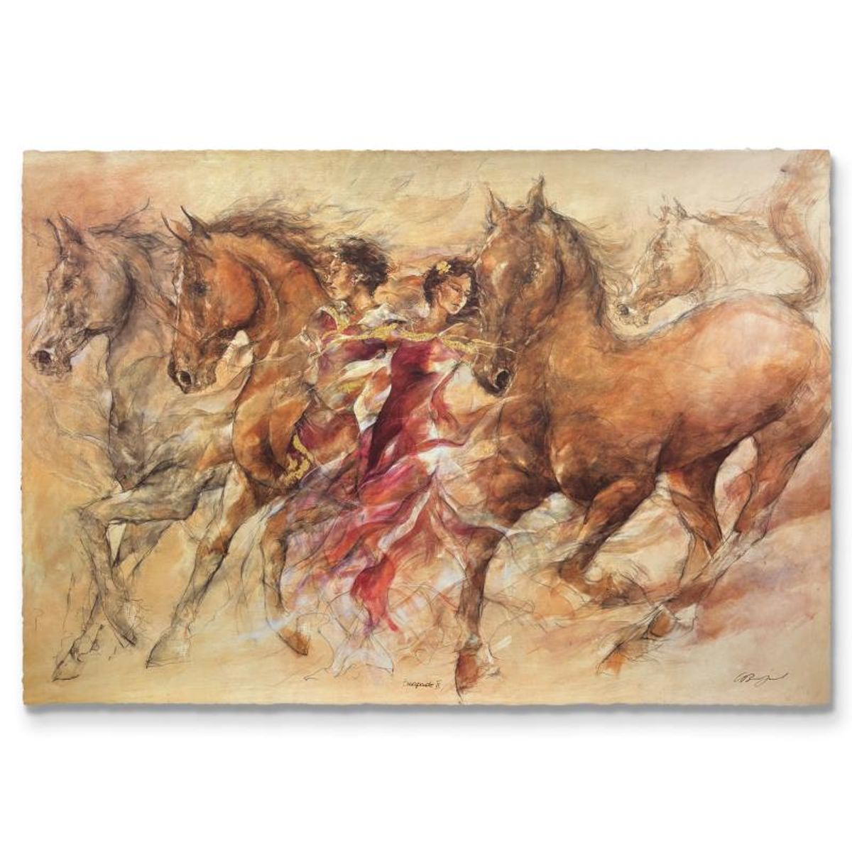 Gary Benfield, "Escapade II" Limited Edition Serigraph, Numbered and Hand Signed with Certificate of Authenticity.