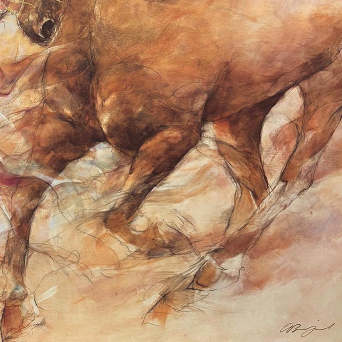 Gary Benfield, "Escapade II" Limited Edition Serigraph, Numbered and Hand Signed with Certificate of Authenticity.