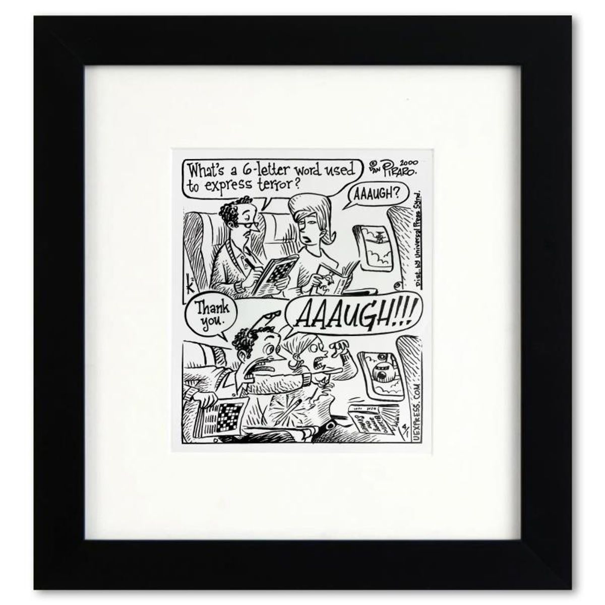 Bizarro, "6 Letter Word" is a Framed Original Pen & Ink Drawing by Dan Piraro, Hand Signed with Letter of Authenticity.