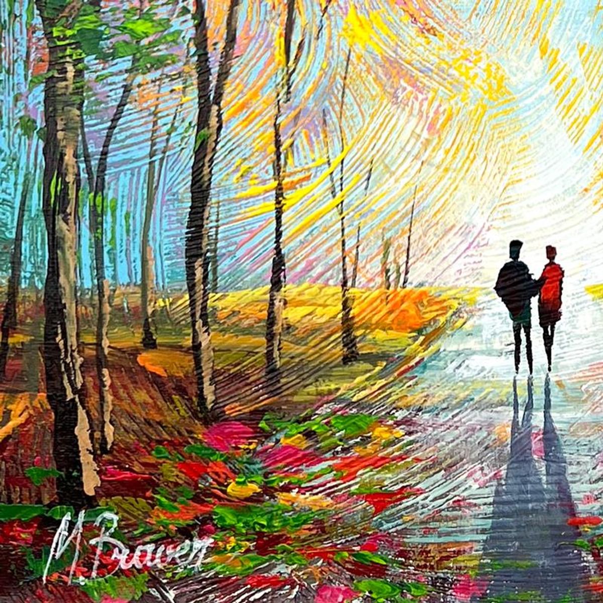 Mark Braver Hand Signed Original Painting on Canvas with Letter of Authenticity.