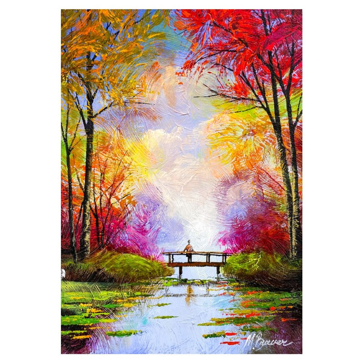 Mark Braver, Original Acrylic Painting on Canvas, Hand Signed with Letter of Authenticity.