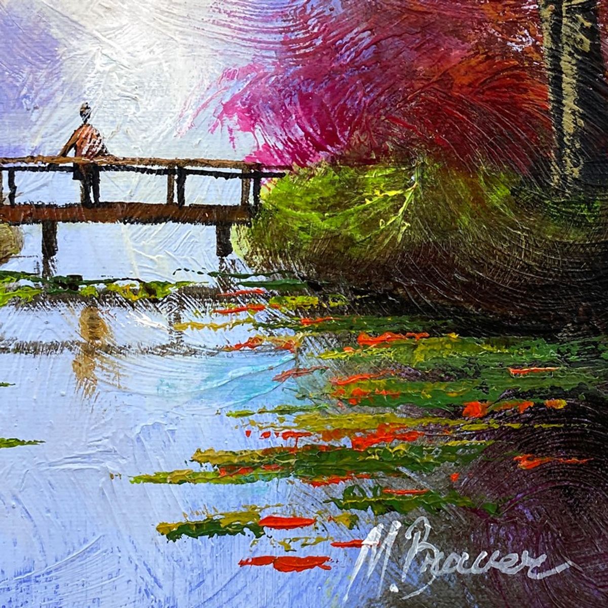 Mark Braver, Original Acrylic Painting on Canvas, Hand Signed with Letter of Authenticity.